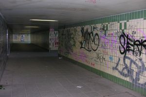 Graffiti im Fußgängertunnel in Dallgow-Döberitz