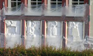 Fusch am Bau des Kaiserabahnhofs in Potsdam