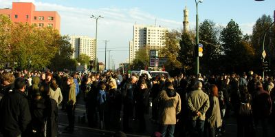 Demo an der Breitstra&szlig;e in Potsdam