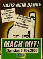 Aufruf zur Demo in Potsdam am 05.11.2005, Plakat