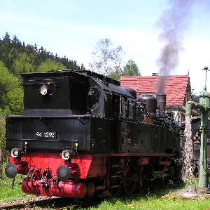 941292 Dampflokomotive Wasser nehmen