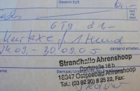 Quittung f&uuml;r den Hund