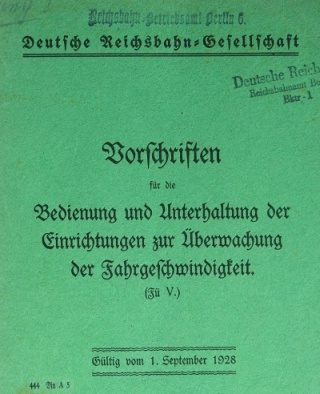 Dienstvorschrift 444 Deutsche Reichsbahn