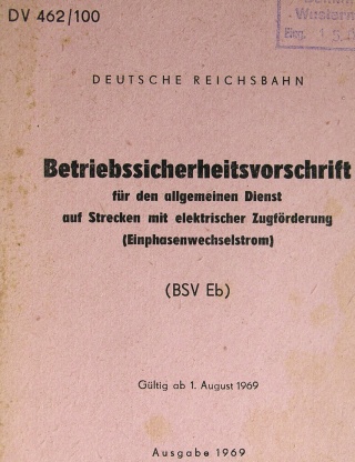 Dienstvorschrift 462100 Deutsche Reichsbahn