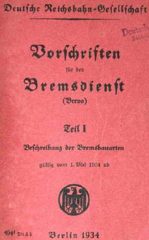 Dienstvorschrift 464 Deutsche Reichsbahn