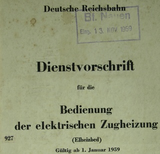 Dienstvorschrift 927 Handverschl&uuml;sse