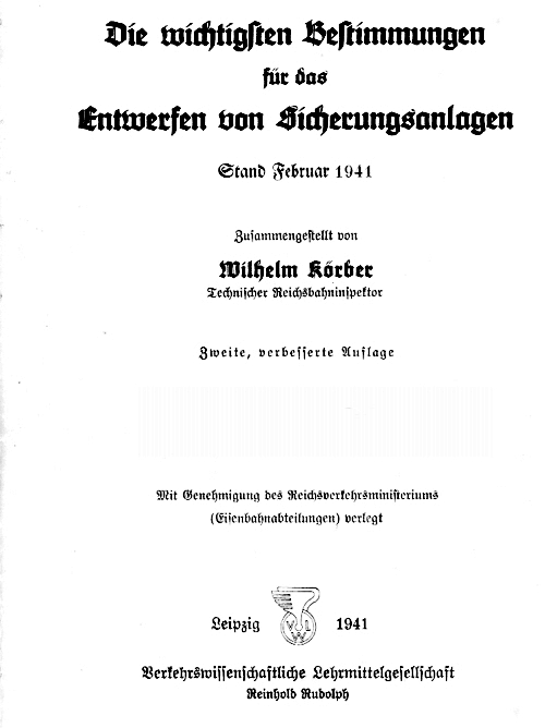 Bestimmungen f&uuml;r das Entwerfen von Sicherungsanlagen