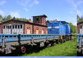 Bahnhof Schleusingen mit Lok 204010