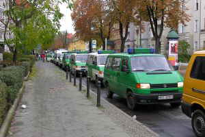 Polizeiauflauf in Potsdam zu Nazi-Demo