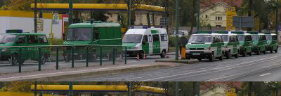 Polizeiauflauf in Potsdam zu Nazi-Demo