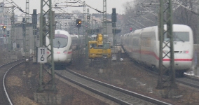 ICE in Berlin stehen Schlange