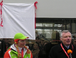 Tatjana Hüfner und ein Redner Tatjana Hüfner und ein Redner