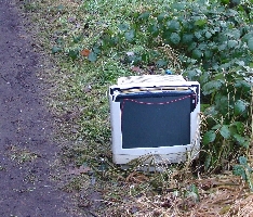 Computer Monitor als Umwelts&uuml;nde an der rahlau