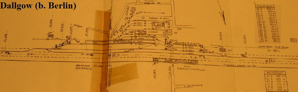 Gleisplan Bahnhof Dallgow (b. Berlin) jetzt Dallgow-D&ouml;beritz