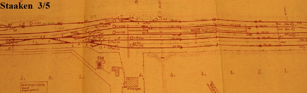 Gleislageplan Grenzbahnhof Berlin-Staaken vor der Wende