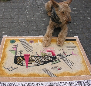 Kandinsky - Teppich und Airedale Anton