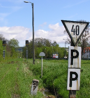 Pfeiftafel Bahnhof Schleusingen