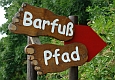 Schild Barfu&szlig;weg