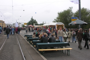 Tische auf der Lange Br&uuml;cke