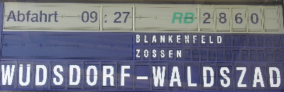 WALDSZAD Zugzielfalschanzeiger Wünsdorf