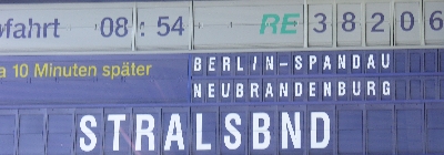 STRALSBND Zugzielfalschanzeiger in Berlin Schönefeld