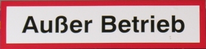 aBetrieb Außer Betrieb