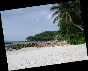 Sibu Island, der Strand
